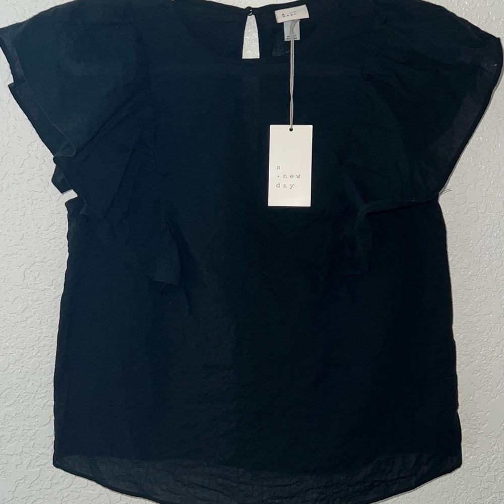 A New Day Women's Elegant Black Blouse